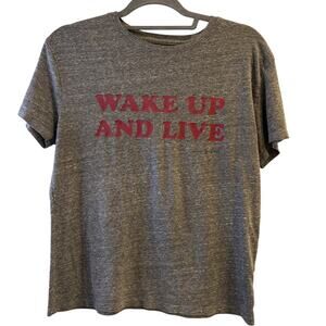 Spiritual Gangster Medium Wake Up and Live Graphic Tee Inspirational Survivor